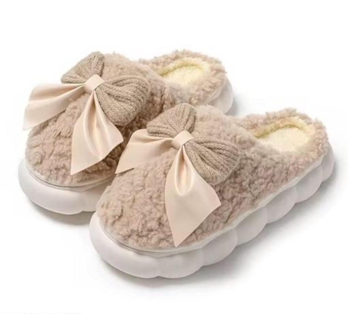 Women Woven Design Winter Indoor Slippers | Soft Foam Sole Non-Slip Home Slides with Cotton Strap | Warm Flip-Flops for Women | Comfortable House Slippers-image-10