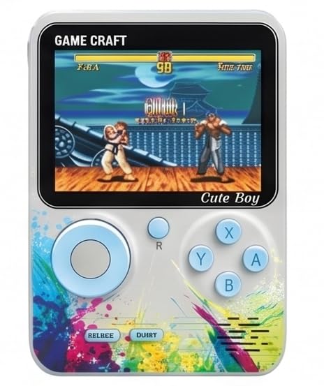 New Cute Boy Handheld Game Console 7.11 cm Color Screen | TV Connectivity | Cute Boy 500 inbuilt Games- 6 Months Warranty (Grey)-image-39