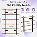 Multi-Function Half Body Swedish Wall Ladder Stall Bar – Sturdy Solid Wood & Steel Frame for Home Gym, Wall Mounted Pull Up & Climbing Bar for Full Family Strength, Stretch & Fitness Training