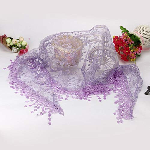 MATISSA Newborn Baby Girl/Boy Lace Tassels Wrap Swaddle Layer Baby Photography Prop (Purple) - Image 2