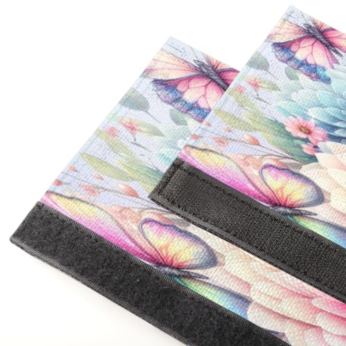 Image of Pardick Spring Flower Floral Refrigerator Door Handle Covers Set of 2 Spring Flower Floral Washable Fridge Dishwasher Mocrowave Oven Door Decor Protector Handle Cover Kitchen Appliance Decorative