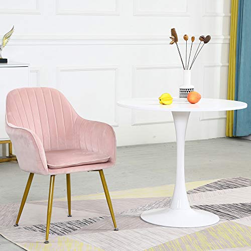 Wenyu Round White Dining Table - Modern Dining Table Pedestal Dining Table For Small Space End Table Leisure Coffee Table Office Kitchen Table Dining Room Table, 31.5 Diameter #TOP6