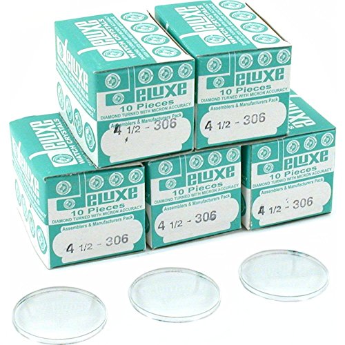 FindingKing 50 Plastic Watch Crystals Watchmakers Dome Parts 30.6mm