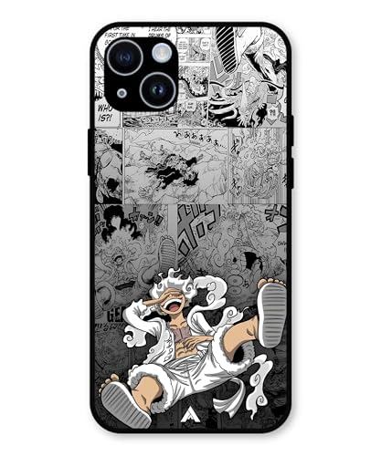 Image of Premium Anime 2 Case for iPhone 14 (Glossy Finish) Soft-Touch Metal TPU Back Cover, Shockproof, Designer, Aesthetic Mobile Phone Case