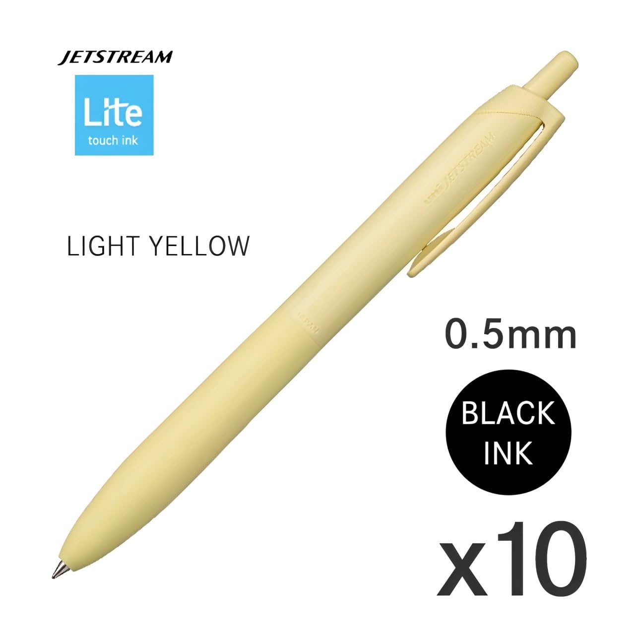 【toko】jetstream イエロー 三菱鉛筆 ジェットストリーム 0.5mm ライトイエロー Lite touch