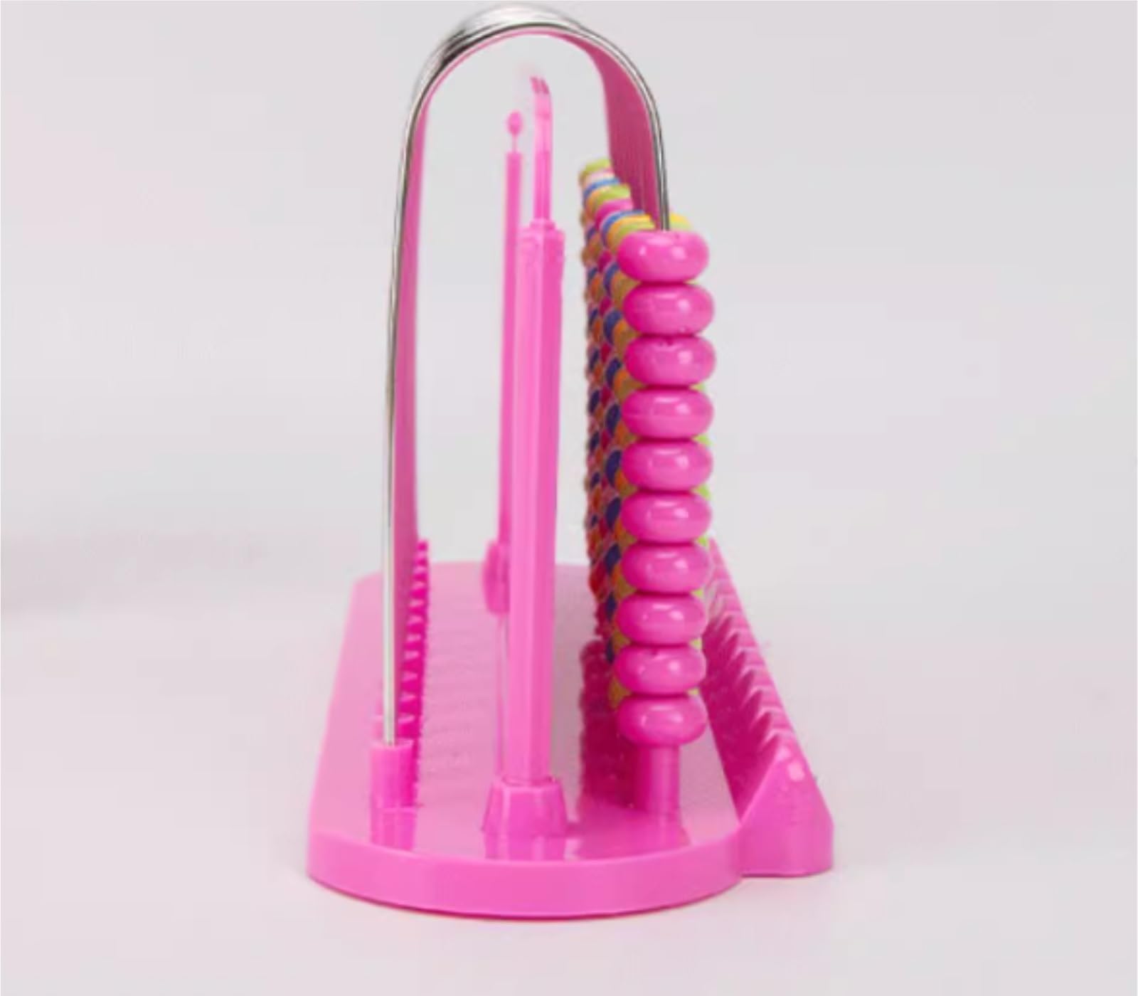 Ábaco Ábaco Educativo De 12 Filas For Contar Matemáticas, Ideal For Preescolar. Acero Inoxidable Plástico Oficina Material(Pink)