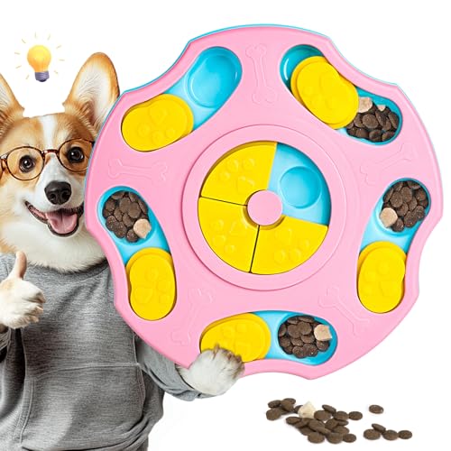 Hundespielzeug Intelligenz, Intelligenzspielzeug für Hunde, IQ-Training, waschbar, Intelligenzspielzeug für Hunde, waschbares Hundeleckerli-Spielzeug, Hundespielzeug für Welpen und Katzen(Gelb)