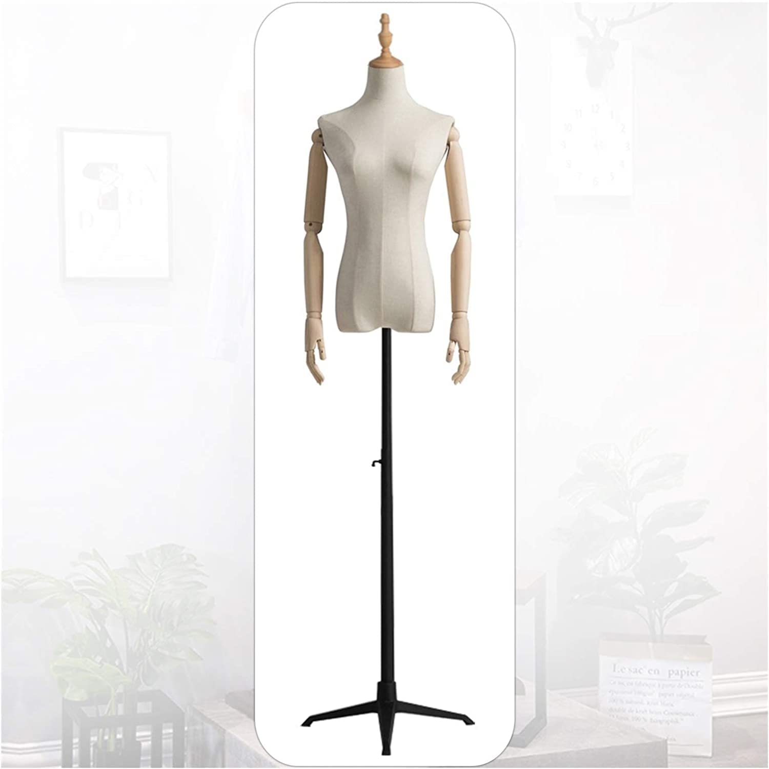 Cuerpo de maniquí Femenino, Torso de maniquí de Costura, maniquí de Sastre, Busto de exhibición de maniquí Estable para modistas con Brazos Flexibles y Ajustables.