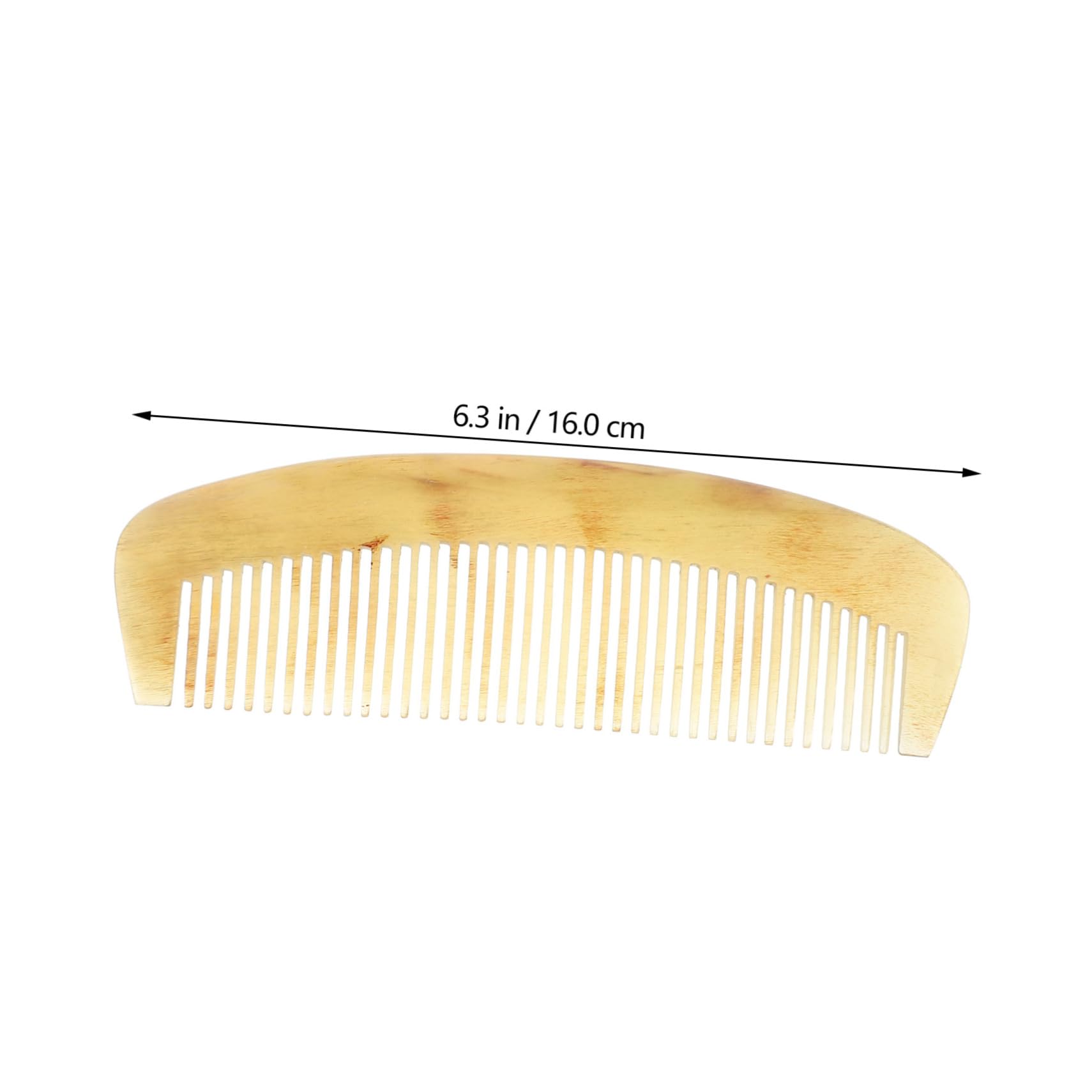 minkissy Peine de Cuerno Antiestático para Mujeres y Niñas Accesorio para Peinado y Cuidado del Cabello Rizado para Masajear el Cabelludo y Peinar la Barba