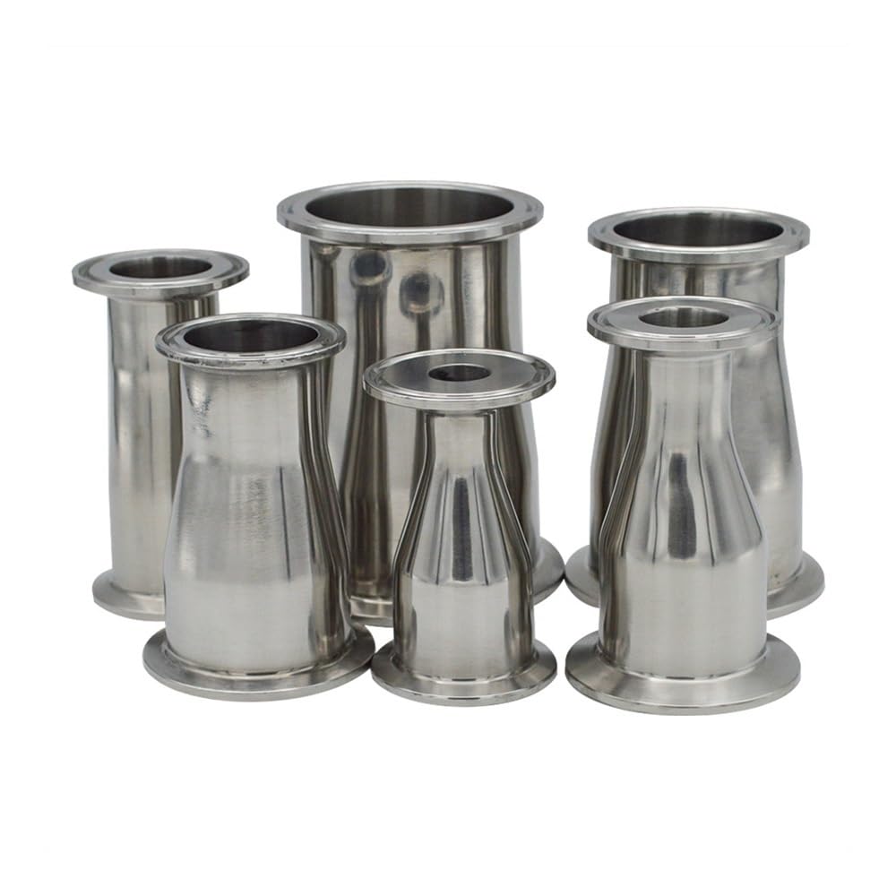 AARTERZZA Fitting Reducer Fitting SUS304 Tri Clamp Ferrule Style 1.5" Tube OD to 2" Tube OD(Pipe76mm-102mm)