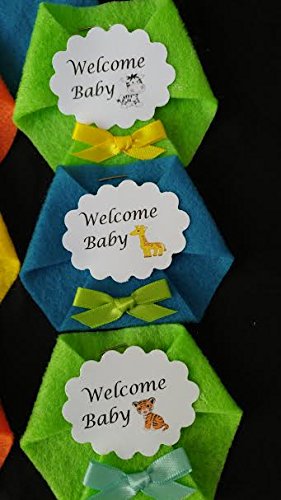 Dirty Diaper Game 24pack Jungle Safari Theme Safety pins incl.Baby Shower Game