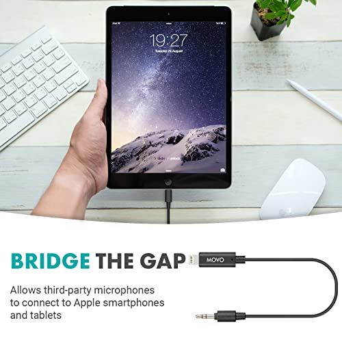 Movo Ima-4 3.5Mm Male Trs To Lightning Iphone Adapter Dongle - Apple Microphone Adapter For Iphone - Iphone Aux Adapter For Mics - 3.5Mm Trs Male Audio Cable To Lightning - Connects Vxr10 To Iphone #TOP1