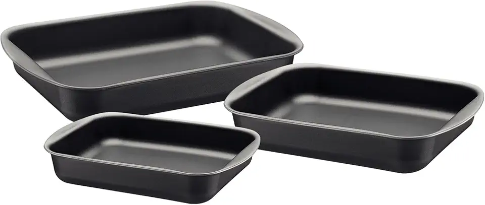 Jogo de Assadeiras de Alumínio com Revestimento Interno Antiaderente com 3 Peças, Grafite, Tramontina