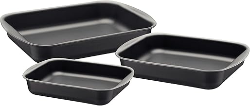 Jogo de Assadeiras de Alumínio com Revestimento Interno Antiaderente com 3 Peças, Grafite, Tramontina