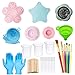 Produktbild Allazone 37 Stück Acryl Ausgießsieb Acryl Gießen Sie Siebe, 6 Stück Acryl-Ausgießsieb Flow Painting Tools Kits für DIY Farbe, Dusche, Badewanne