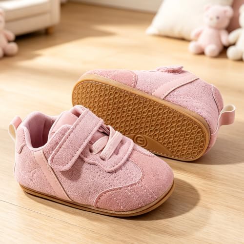 Image of Baby Boys Girls Sneakers Toddler Non-Slip Soft Rubber Sole First Walking Shoes Infant Newborn Crib Dress Shoes