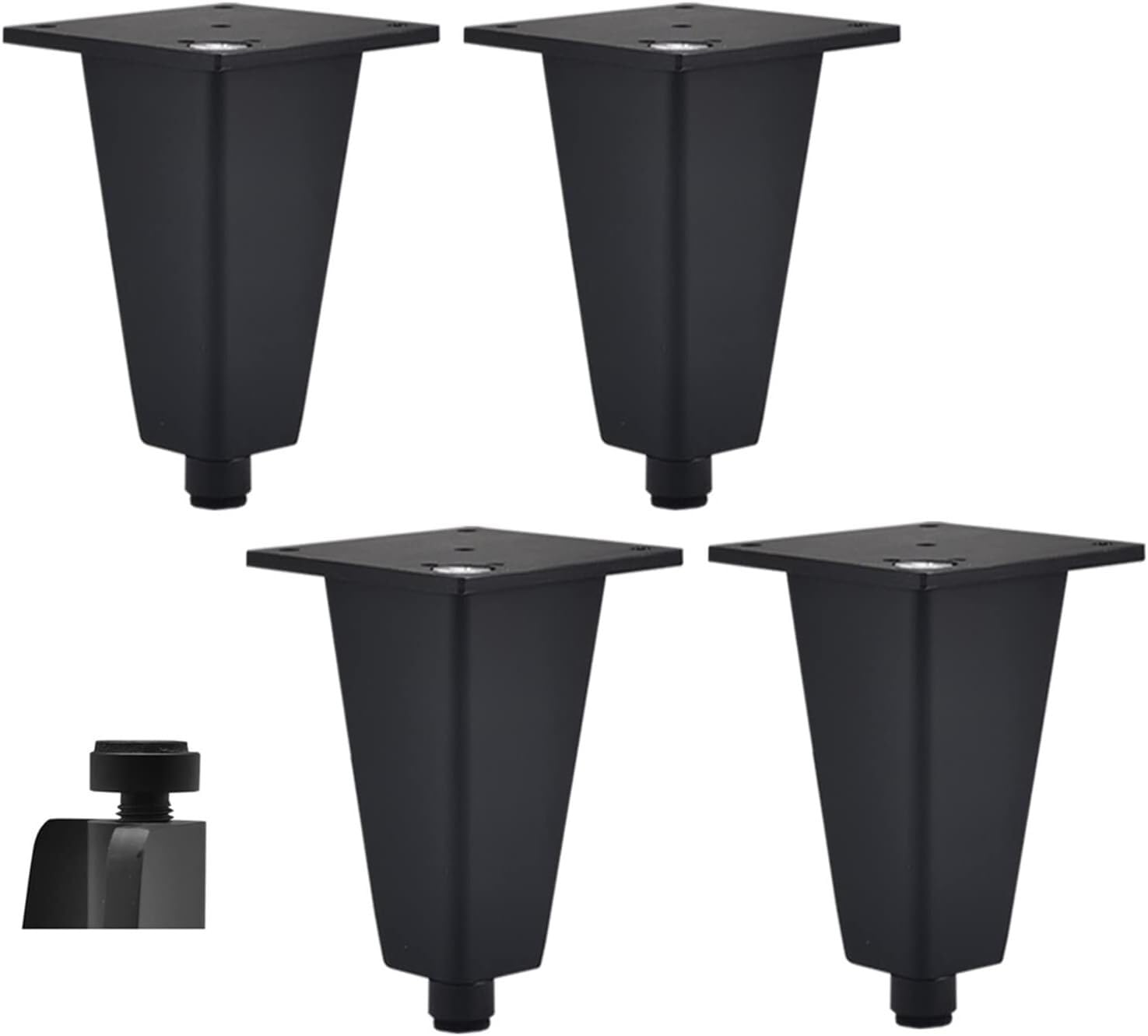 Rhllvj Black Cabinet Dining Table Furniture Legs, Replacement Sofa, Chaise Lounge, Ottoman, Coffee Table, Adjustable Table Legs(,200Mm(7.87In))