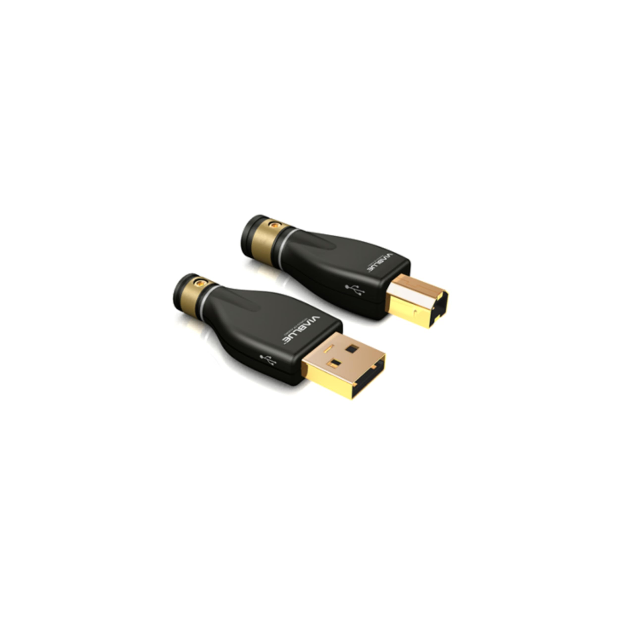 Ausverkauf * Sonderpreis * VIABLUE KR-2 Silver USB-Kabel 2.0 * Typ A/B * Triple-Shield Technologie * 24 Karat echtvergoldete Kontakte * inkl. Sleeve * 400 cm * 4.0 m