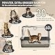 Citylife Katzenklo Edelstahl mit Deckel, XXL Katzentoilette Geschlossen mit Schaufel, Zwei-Tür-Konfiguration, Leicht zu Reinigen, Geruchshemmend, Dunkelgrau