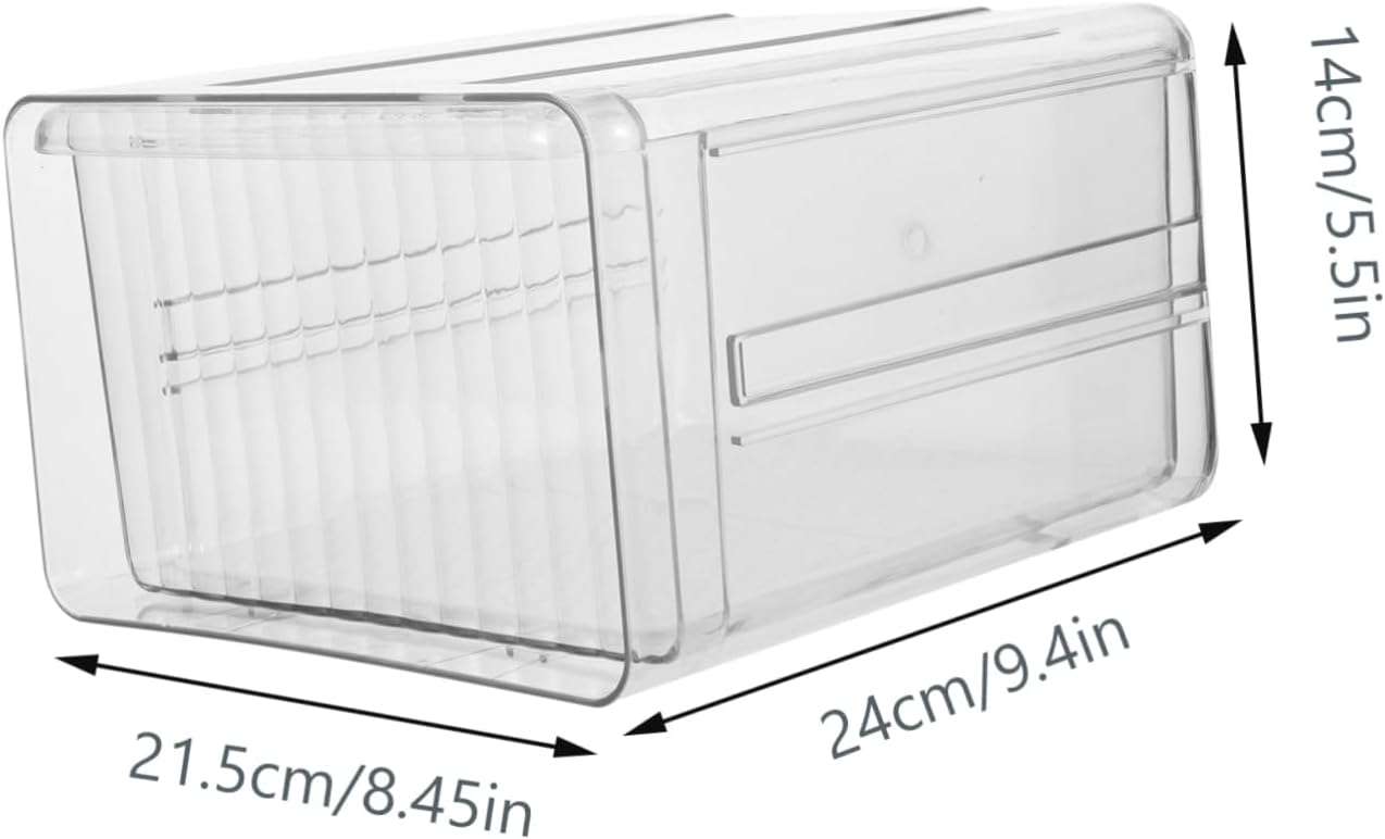 Ciieeo Plastic Storage Box Drawer Stackable for Refrigerator Fruit Vegetable Storage Solution