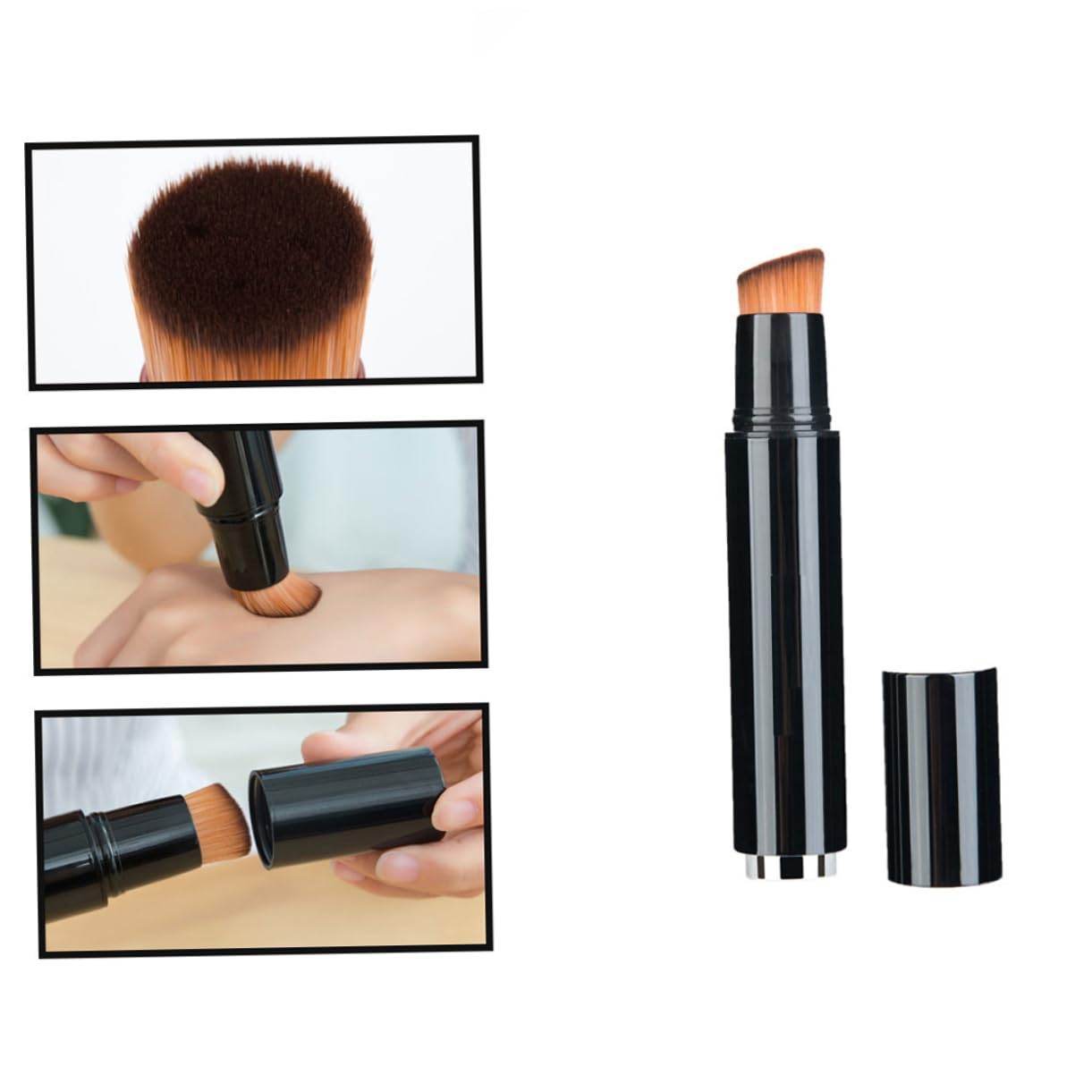 Beavorty Travel Size Liquid Foundation Brush Multifunctional Makeup Tools Soft Dense Easy to Carry Perfect for Cosmetics