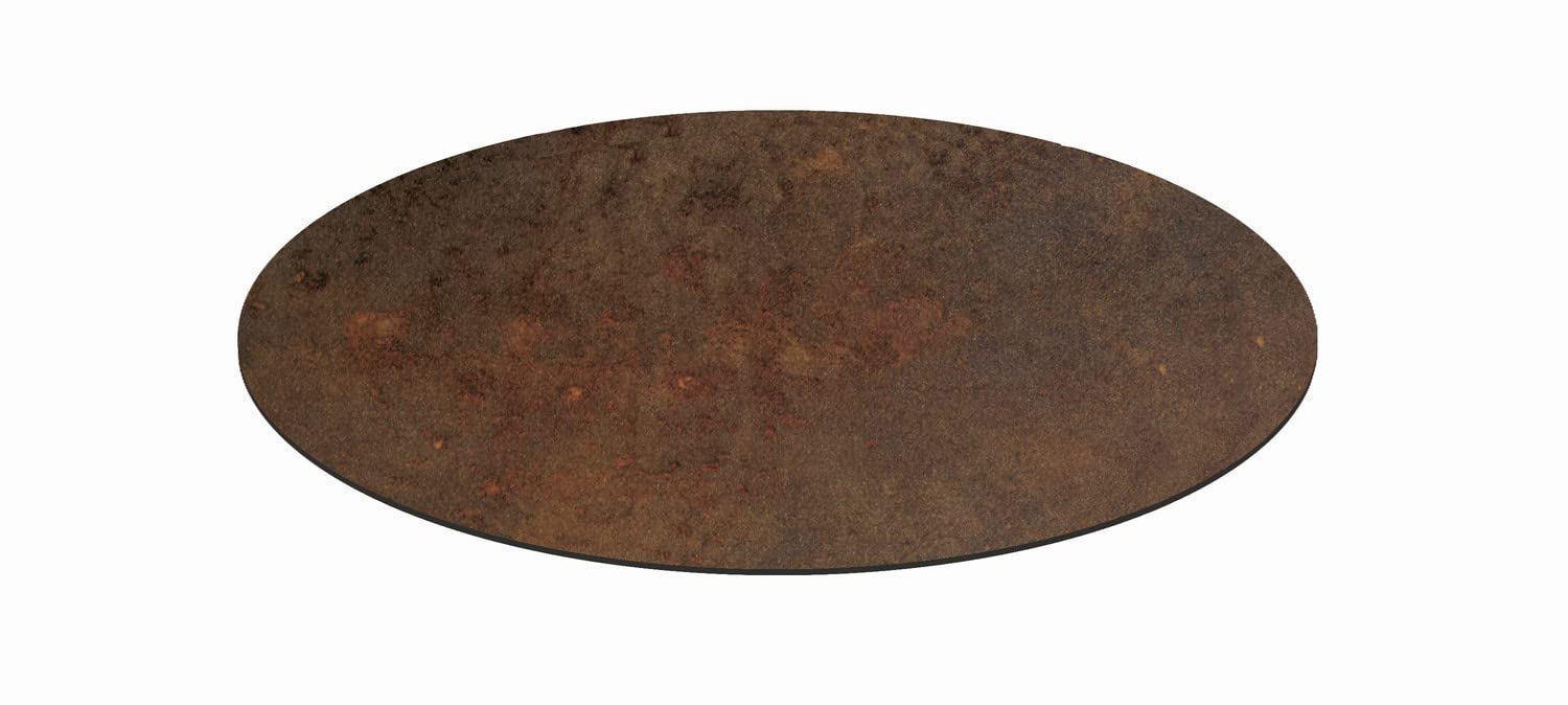 KONTE.DESIGN Piano per Tavolo SPARGI Rotondo Effetto Bronzo Diametro 60 cm