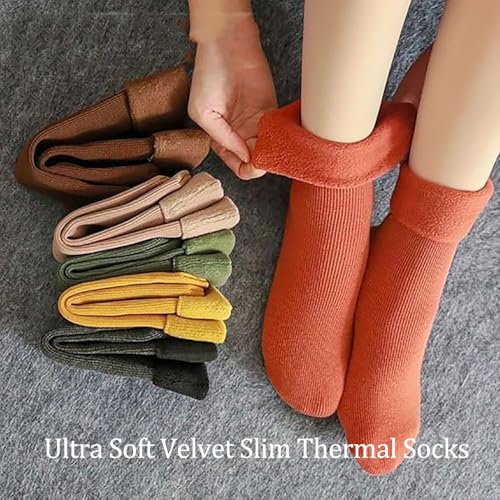 Thermal Velvet Slim Socks, Fleececozy - Ultra Soft Velvet Slim Thermal Socks, Fleececozy Socks for Seniors Women Men3