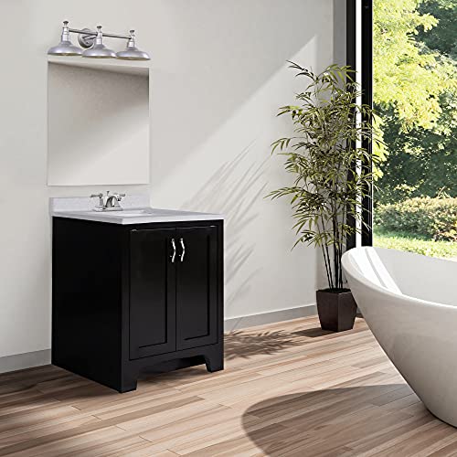 Image of Design House 520312 Kimball Industrial Farmhouse 3-Light Indoor Bathroom Vanity Light with Metal Shades for Over the Mirror, Galvanized Paint