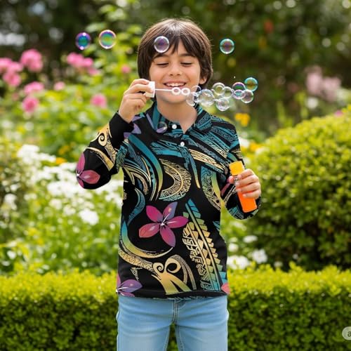 Shirts for Boys 3-16 Kids Long Sleeve Shirts Graphic Activewear Comfy Tops3