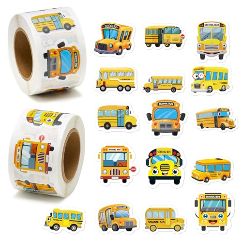 BeYumi-School-Bus-Roll-Stickers-1000Pcs-School-Bus-Stickers-in-2-Rolls-Back-to-School-Waterproof-Vinyl-Cartoon-Transportation-Decals-for-Laptop-Bottle-Notebook-Luggage-Computer-Classroom-Decor-Kids BeYumi School Bus Roll Stickers 1000Pcs School Bus Stickers in 2 Rolls Back to School Waterproof Vinyl Cartoon Transportation Decals for Laptop Bottle Notebook Luggage Computer Classroom Decor Kids
