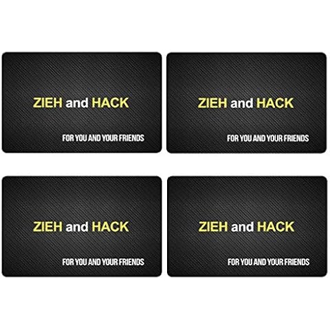 Card in carbon look in EC card/ID format for your snuff, snuff dispenser, etc. (set of 4) Cover