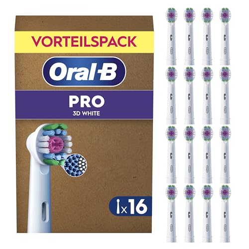 Oral-B Aufsteckbürsten PRO 3DWhite, Weiß, 16 Stück