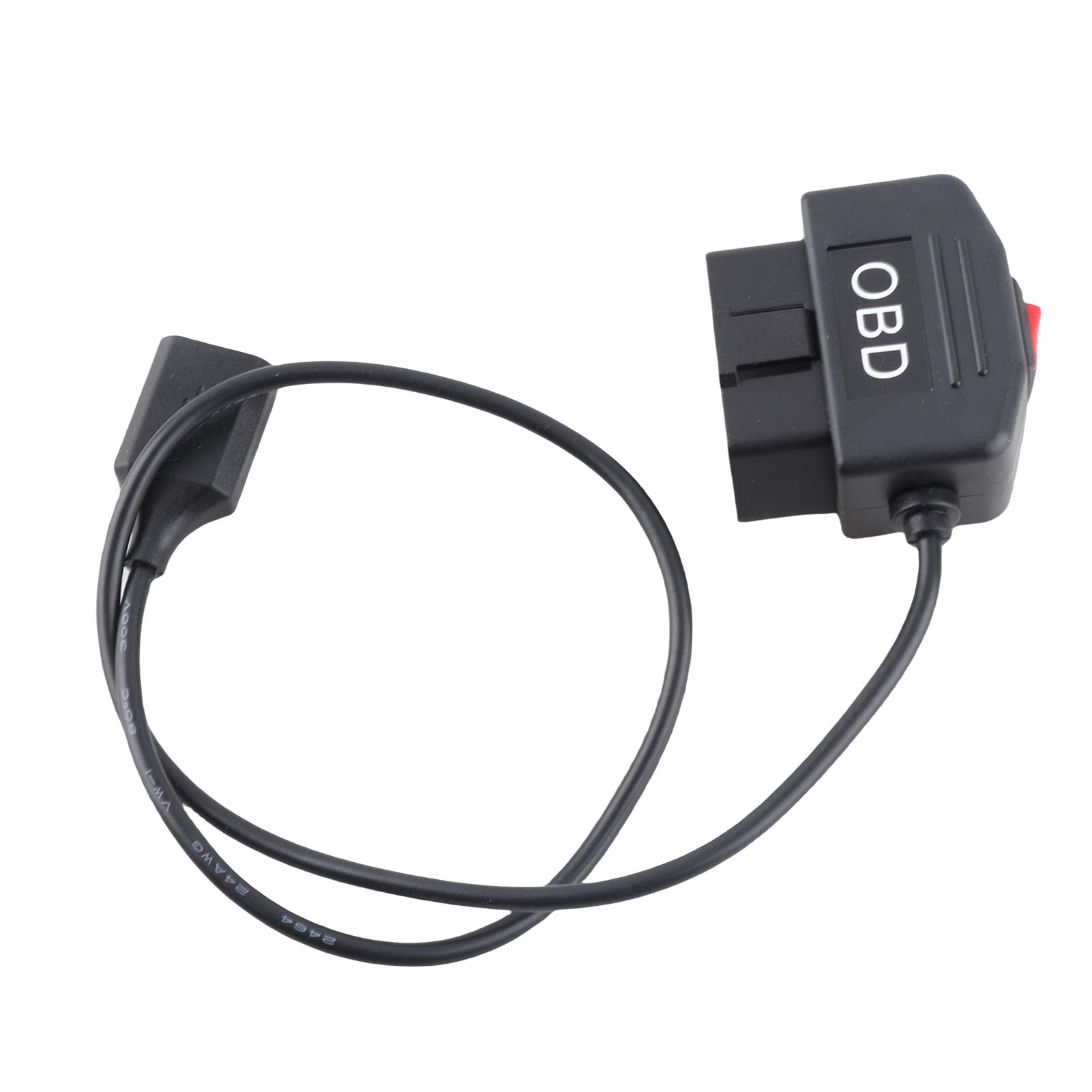 Kabel Zasilający OBD z Zabezpieczeniem Przed Niskim Napięciem, Wyjście 3A, Plug and Play, Kompatybilny ze Wszystkimi Modelami OBD, z Portem Mini USB do Kamery Samochodowej, DVR,