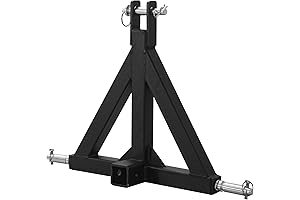 Heavy Duty 3-Point Trailer Hitch with Drawbar Adapter for Compact Tractors