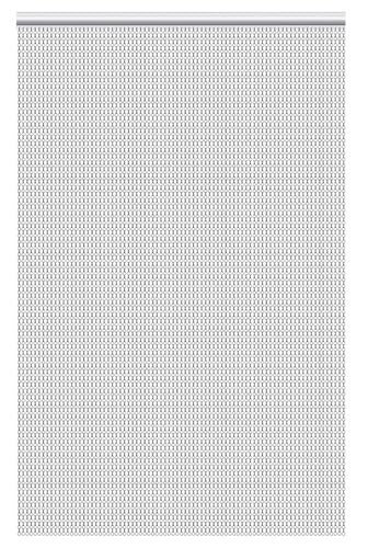 VeYocilk Chaînes de moustiquaire pour portes - Gris - 90 x 210 cm - Chaîne en aluminium - Moustiquaire en métal pour empêcher les mouches d'entrer