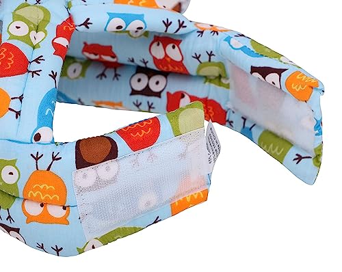 Image of Liltoes Baby Head Protector For Safety Of Kids 6M To 3 Years|Baby Safety Helmet With Proper Air Ventilation & Corner Guard Protection (Owl Print Colour)|Multicolor|1 Count