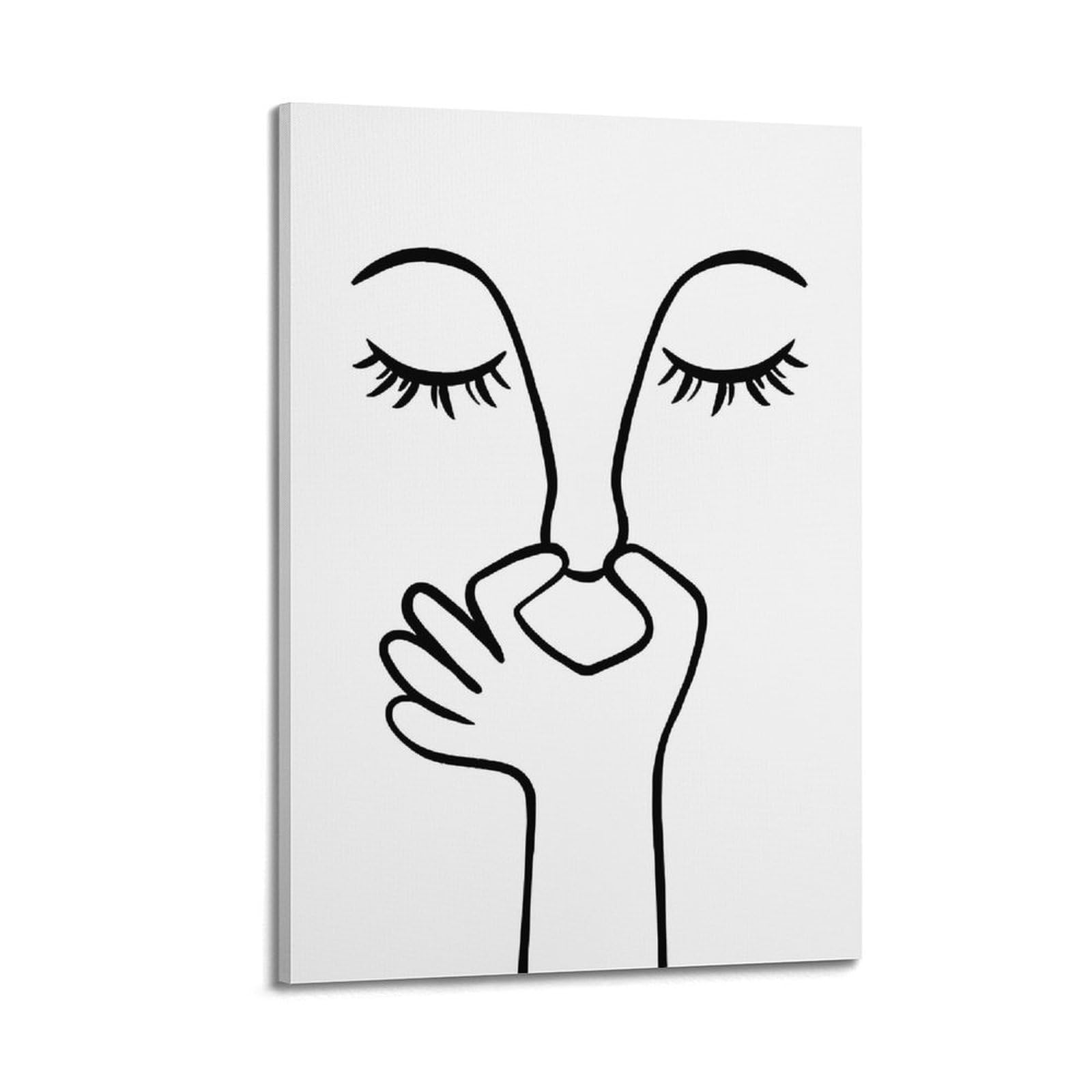 JoenTdrn Funny Bathroom Aesthetic Canvas Wall Art Print Home Decor for Bedroom Living Room20x30inch(50x75cm) Frame-style