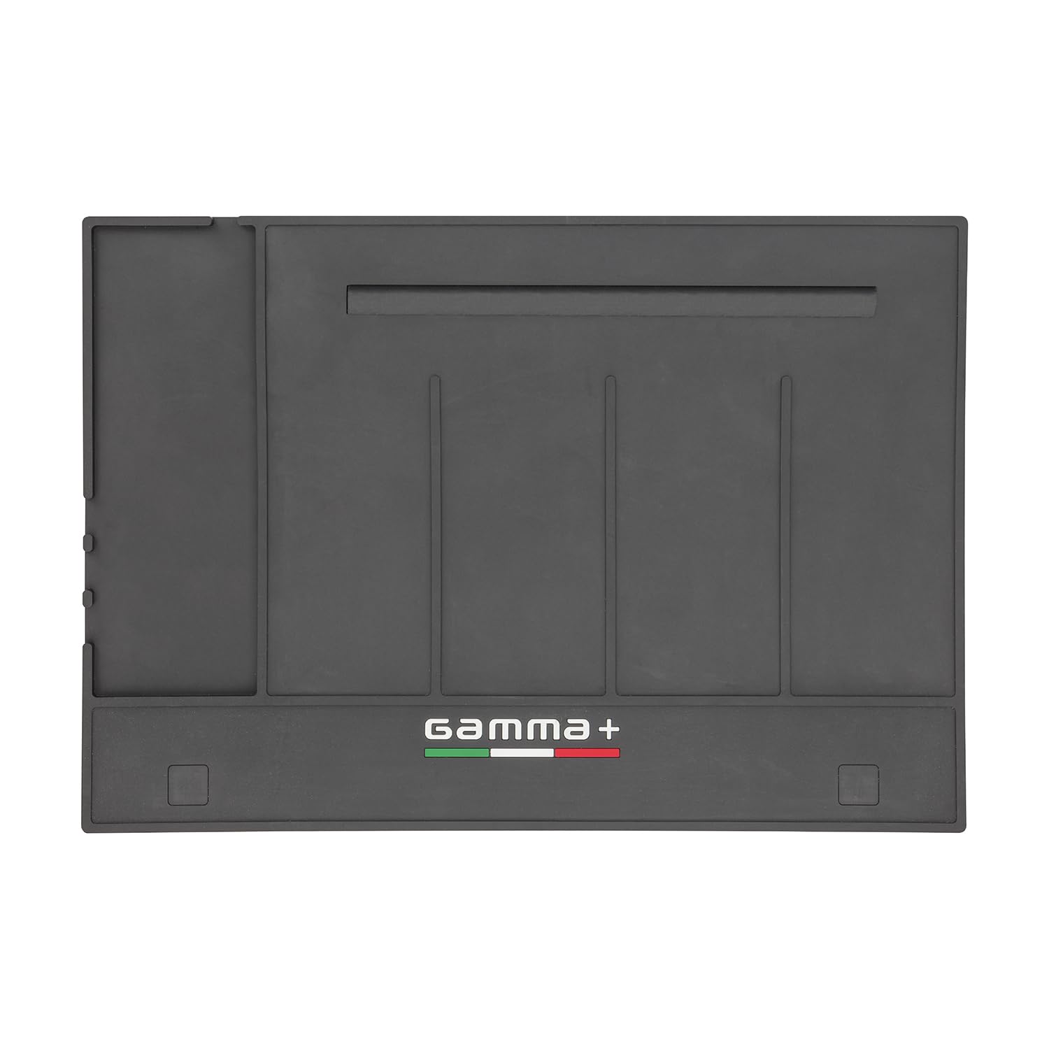 GAMMA+ Barber Magnetic Mat and Station Organizer for Hair Clippers and Trimmers 4 Slot AntiI-slip Surface, Heat and Water-Resistant