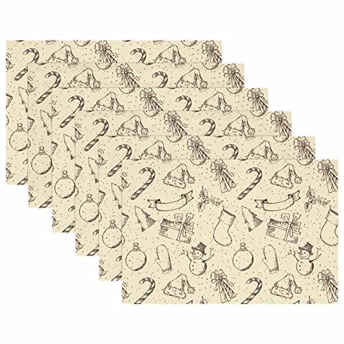 Sets de table de Noël pour protéger la table des plats chauds et taches