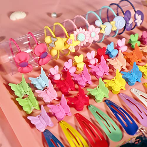 Yanrong Hair Accessories Set For Girls,Candy Colors Nylon Hair Ties,Elastic Ponytail Holders Rubber Band For Baby Kid,Cartoon Hair Clip Hair Band For Thick Hair & Thin,（2200Pcs） #TOP1