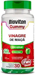 Vinagre de Maçã Bioviton Gummy Unilife Zero Açúcar 30 Gomas Mastigáveis Sabor Maçã