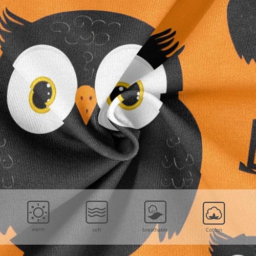 Toddlers Underwear Floral 2t Cotton Girl Panties Cute Designer Briefs Underpants Cute Cartoon Black Owls Orange3