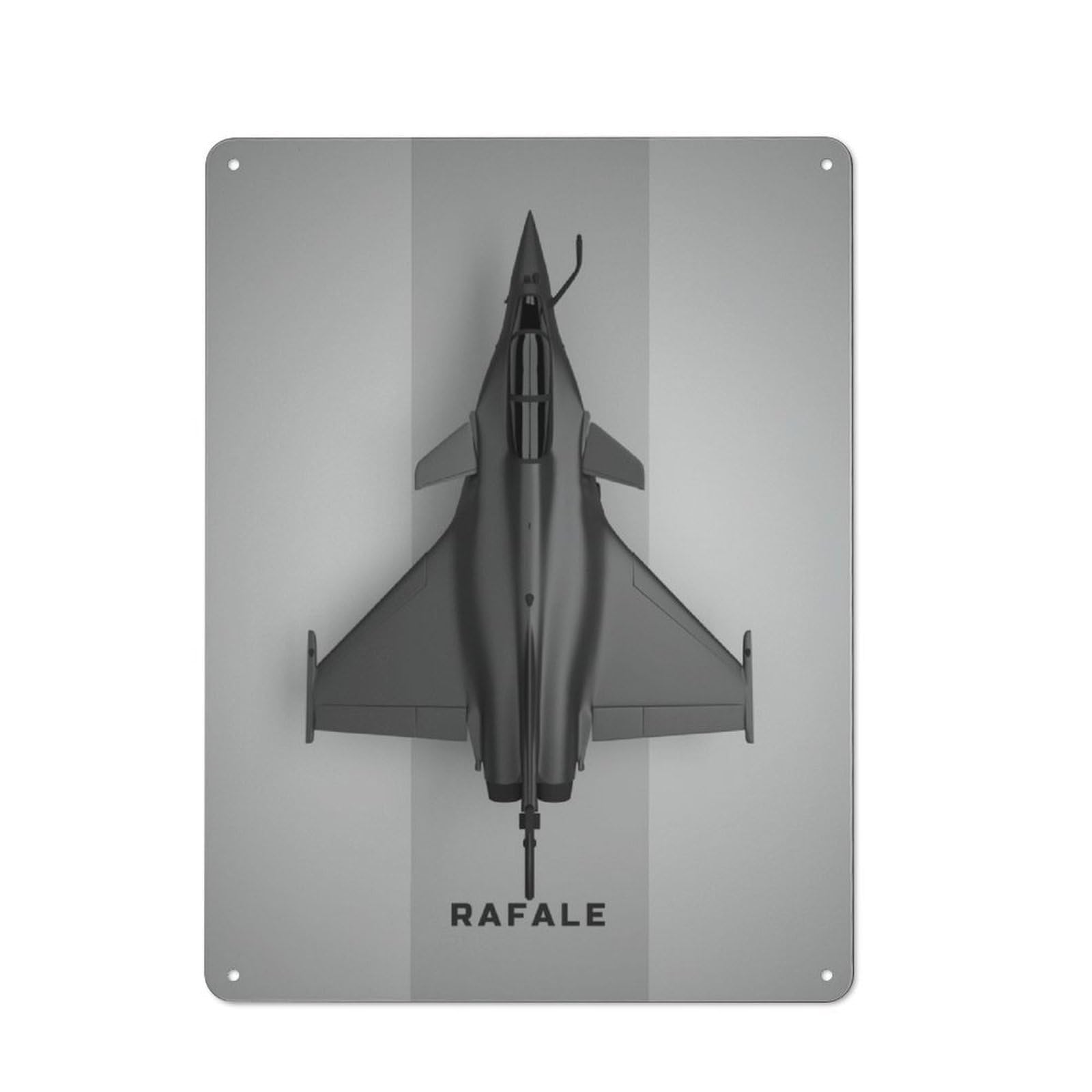 Junmoney Dassault Rafale Jet Vintage Tin Sign 40X30cm With For Studio Or Craft Room, For Garage, Workshop And Man Cave Decoration