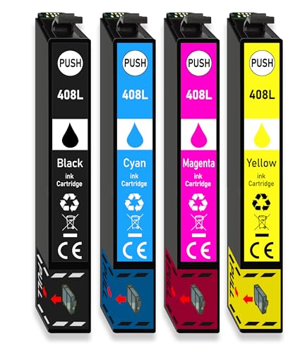 Pack Epson 408L cartouches compatibles pour remplacer l'encre vide sur WF-C4810
