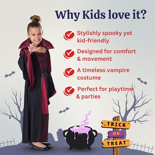 Disfraz Vampiresa para Niñas Talla Large miniatura 4
