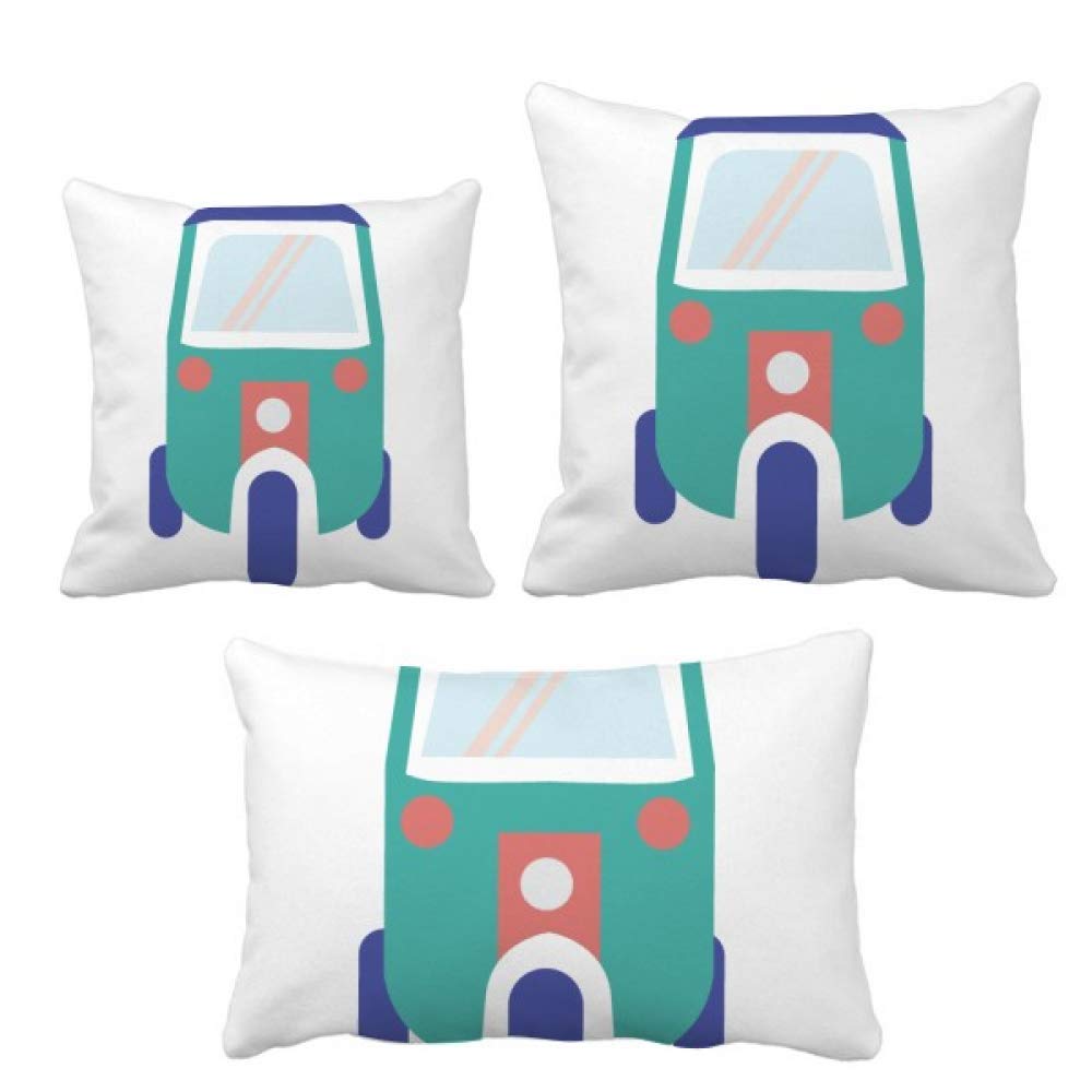 Housse de coussin illustration tracteur thaïlandais pour décoration salon et canapé