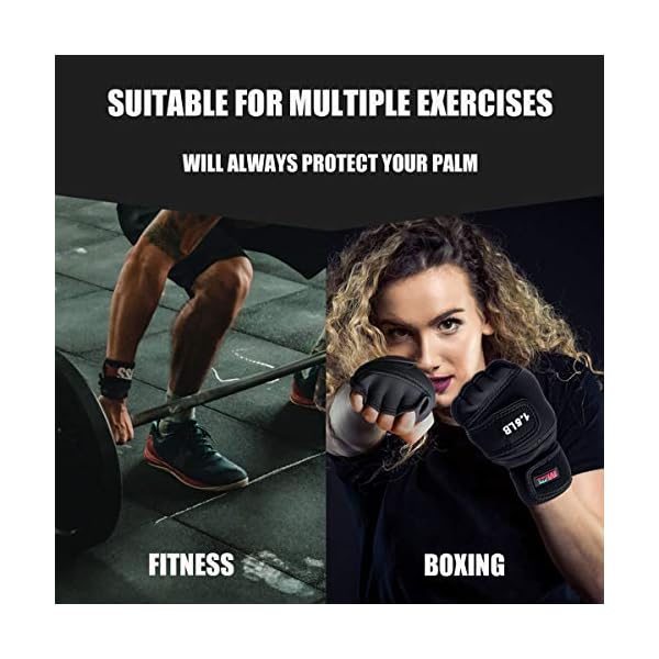 Shapelocker Weighted Gloves, Soft Iron Boxing Gloves, Gym Workout Gloves for Men Women Hands Weight Training, Weight Gloves with Wrist Support for Crossfit, Shadow Boxing, Kickboxing Heavy Training