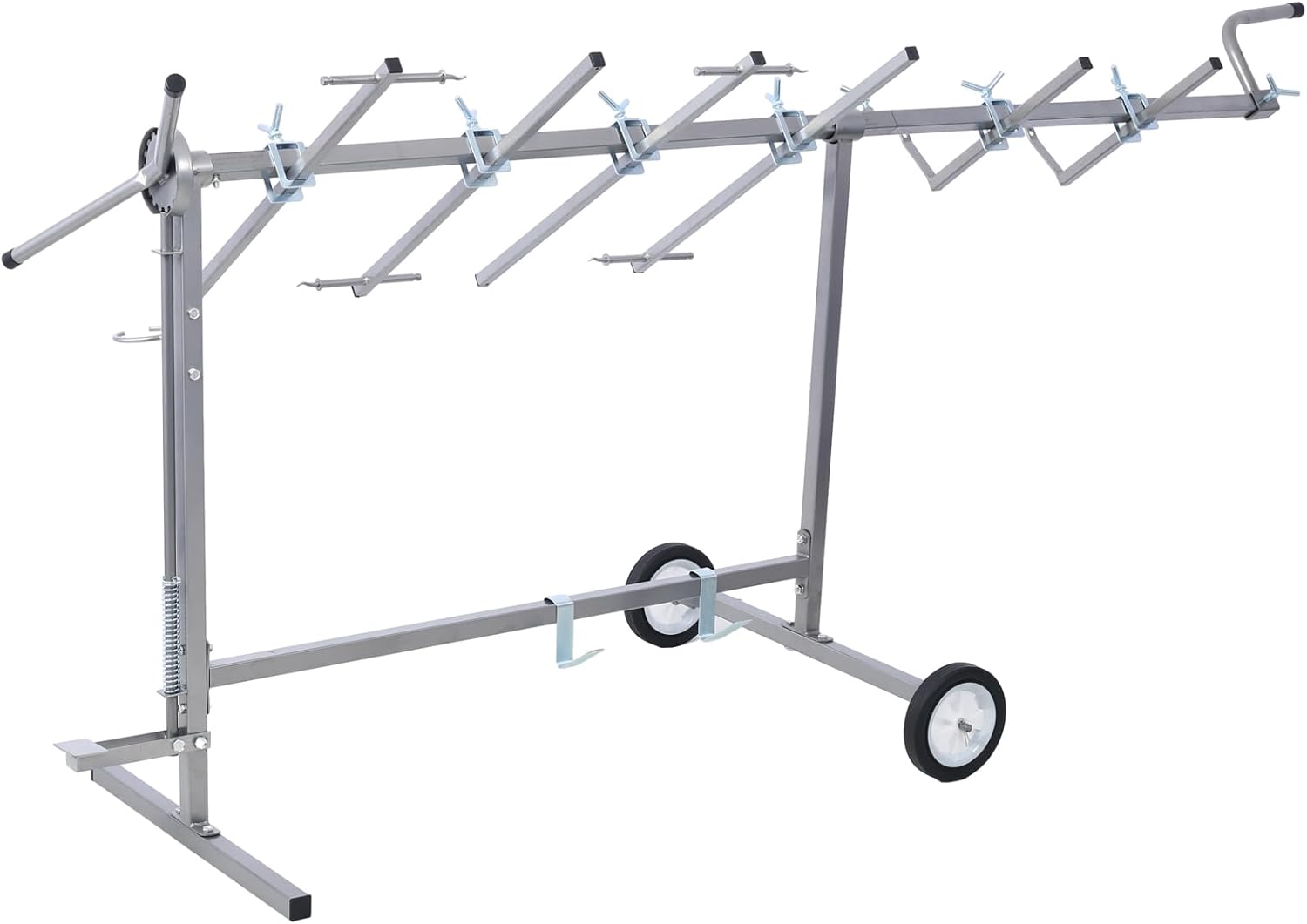 Automotive Paint Stand, 360º Rotating Paint Rack Auto Paint Stand Panel Hood Hanger Heavy Duty Car Body Paint Rack Panel Tree for Automotive Doors Bumpers Fenders Hoods