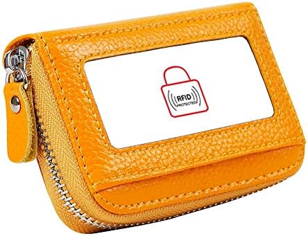 Women's RFID Blocking 12 Slots Credit Card Holder Leather Accordion Wallet