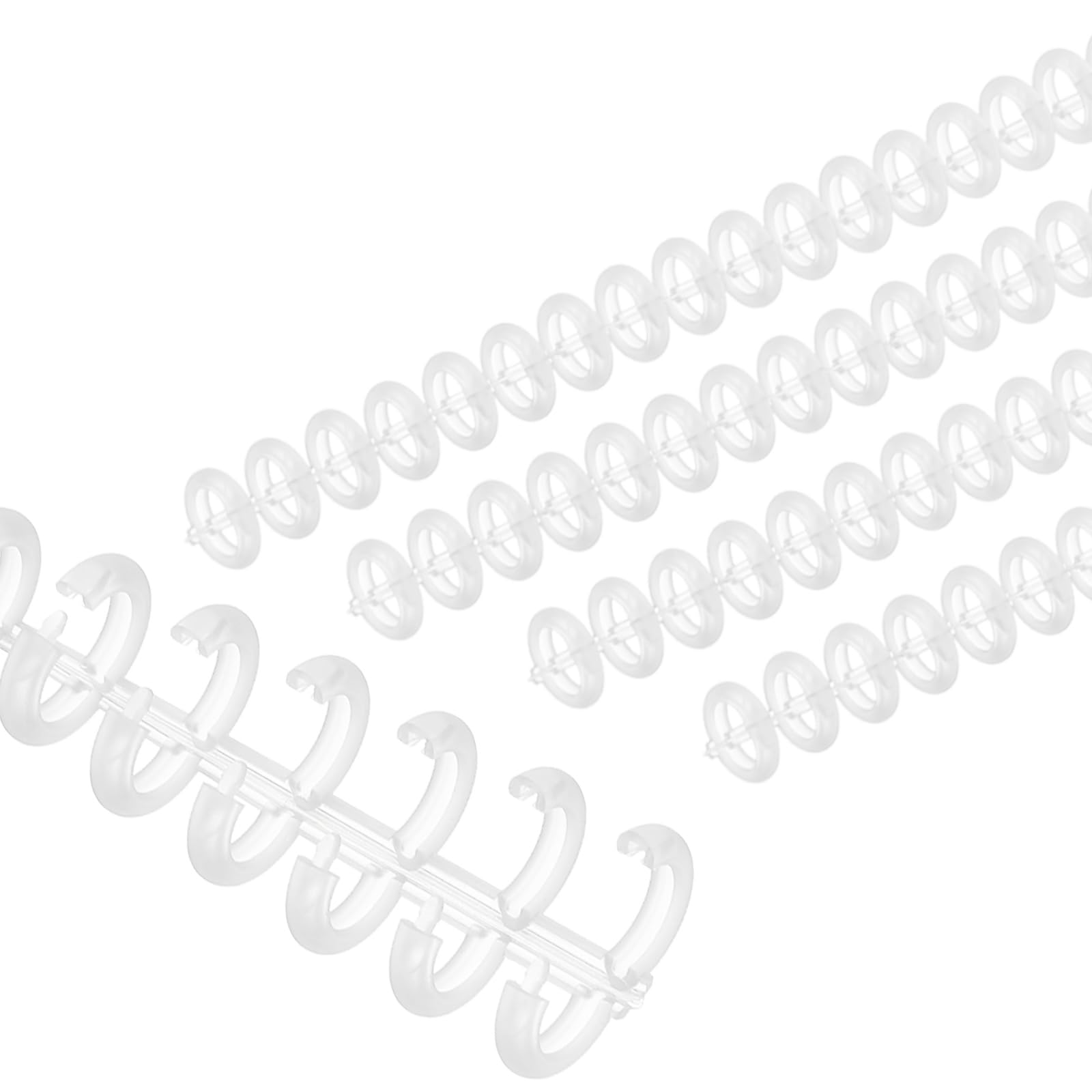 PATIKIL 8.5mm(0.3") Spiral Binder Ring,20 Pcs 30 Rings 25 Sheet Capacity Comb Binding Spines for Binding Paper Sheets Notebook Calendar Picture Album, Clear
